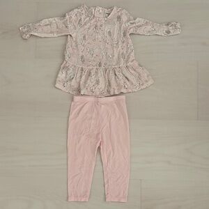 Magnetic Me Pink Floral Kids Matching Set, 6-9 months